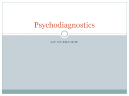 Psychodiagnostics - Emotion and Health Research Group
