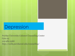 Depression Screening - Purdue University Calumet