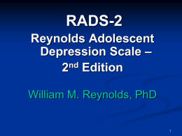 RADS-2 - Psychological Assessment Resources, Inc.