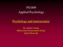 Psychology and neuroscience (W)