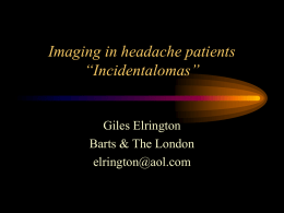 Imaging in headache patients