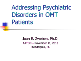 Addressing Psychiatric Disorders in OMT Patients