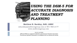 DSM-5 - Oklahoma Mental Health Counselors Association