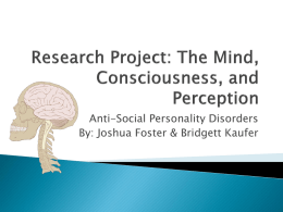 Research Project: The Mind, Consciousness, and Perception