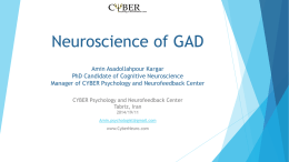 Neuroscience of GAD 2014/19/11