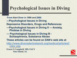 Psychological Issues in Diving