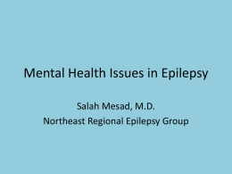 Mental Health Issues in Epilepsy