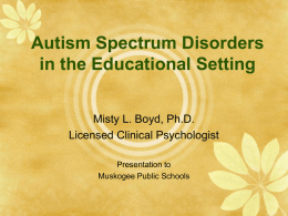 Autism & Pervasive Developmental Disorders