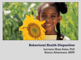 Behavioral Health Disparities
