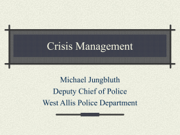 Crisis Management - Professor Jungbluth Website