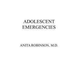 ADOLESCENTEMERGENCIES
