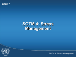 SGTM 04 - Stress Management