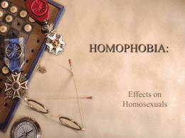 Effects on Homosexuals