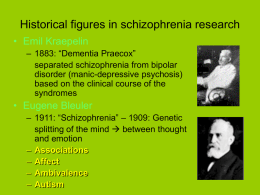 Right now over 2 million adult Americans have schizophrenia