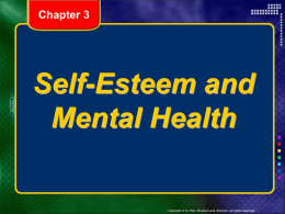 (self esteem & mental health)