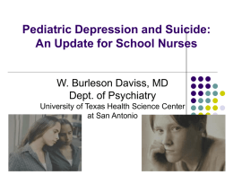 Depression & Adolescents-Dr Daviss