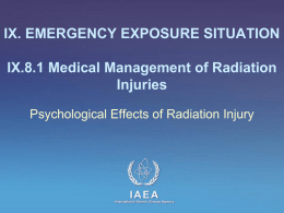 Psychological Effects of Radiation Injury