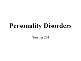 Personality Disorders