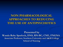 Non Pharmalogical Approaches Dr Wanda Spurlock