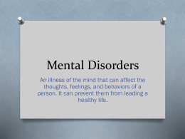 Mental Disorders