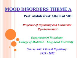 MOOD DISORDERS THEME A (final copy) (prof. alhamad).