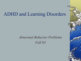 LD and ADHD