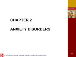 Chapter 21 Anxiety Disorders - McGraw Hill Higher Education
