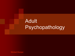 Adult Psychopathology