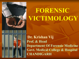 Forensic Victimology by Dr. Krishan Vij