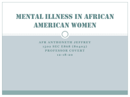 mental illness in african american women