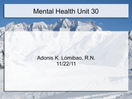 Mental Health Unit 30-2