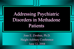 Addressing Psychiatric Disorders in Methadone Patients