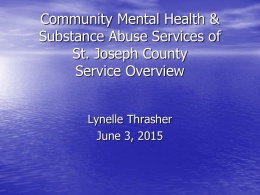 Community Mental Health and Substance Abuse Services
