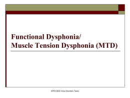 Muscle Tension Dysphonia