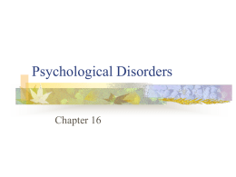 Psychological Disorders