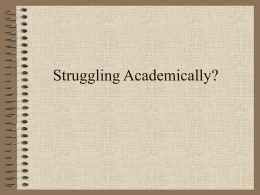Struggling Academically?