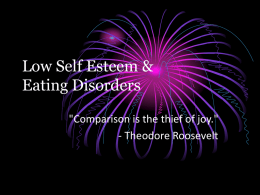Low Self Esteem & Eating Disorders