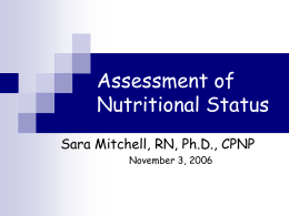 Assessment of Nutritional Status