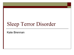 Sleep Terror Disorder kate brennan