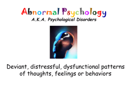 Abnormal Psychology - Solon City Schools