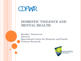 Domestic violence and mental health