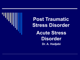 Diagnostic criteria for PTSD