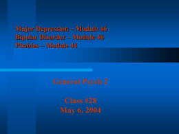 Module 46 Bipolar Disorder