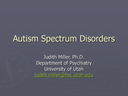 Autism Spectrum Disorders Through the Lifespan