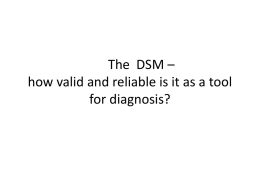 dsm valid and reliable