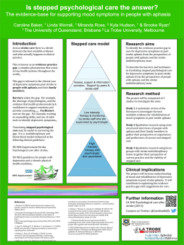 Stepped care aphasia lab copy SPA poster 2015