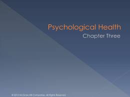 Psychological Health - McGraw Hill Higher Education