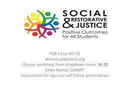 Workshop handout - California Association of School Psychologists