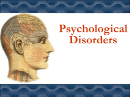 Psychological Disorders - Appoquinimink High School