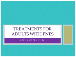 Treatment of Adults with PNES